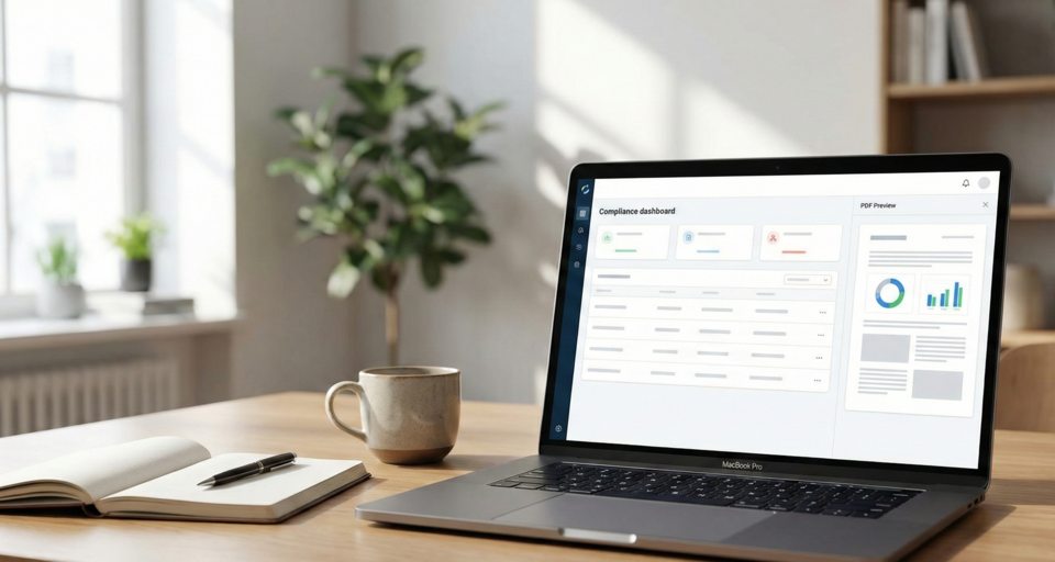 PPWR Copilot compliance dashboard showing PDF preview
